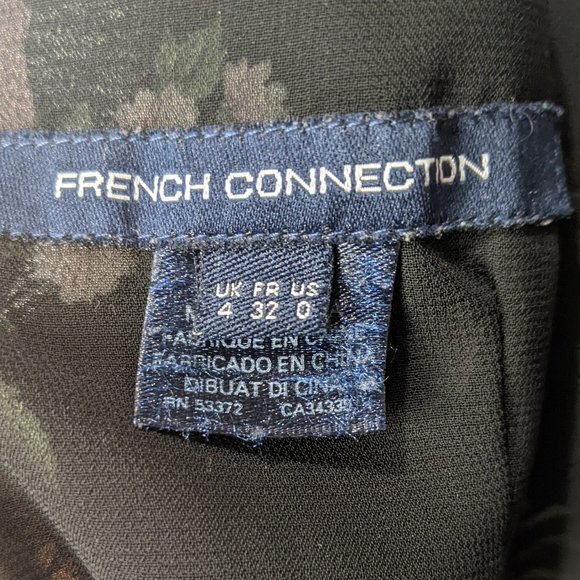 Black French Connection Dress with Floral Pattern - Picture 4 of 5